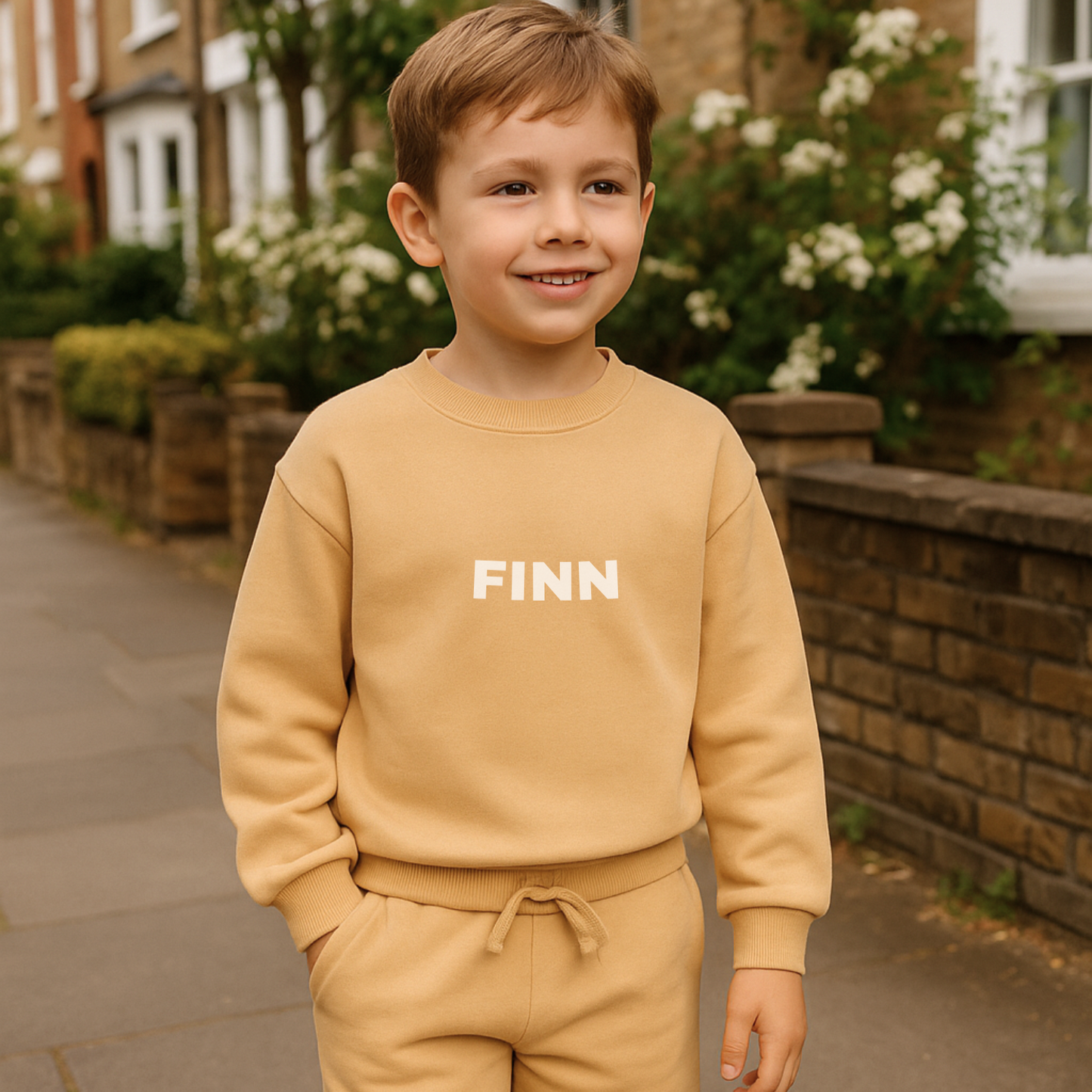 Personalised Sweatshirt and Short Jersey Set - Sand