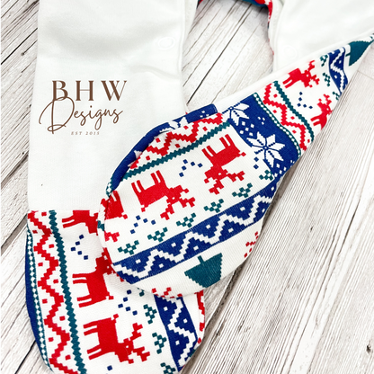 Personalised First Christmas Print Bodysuit