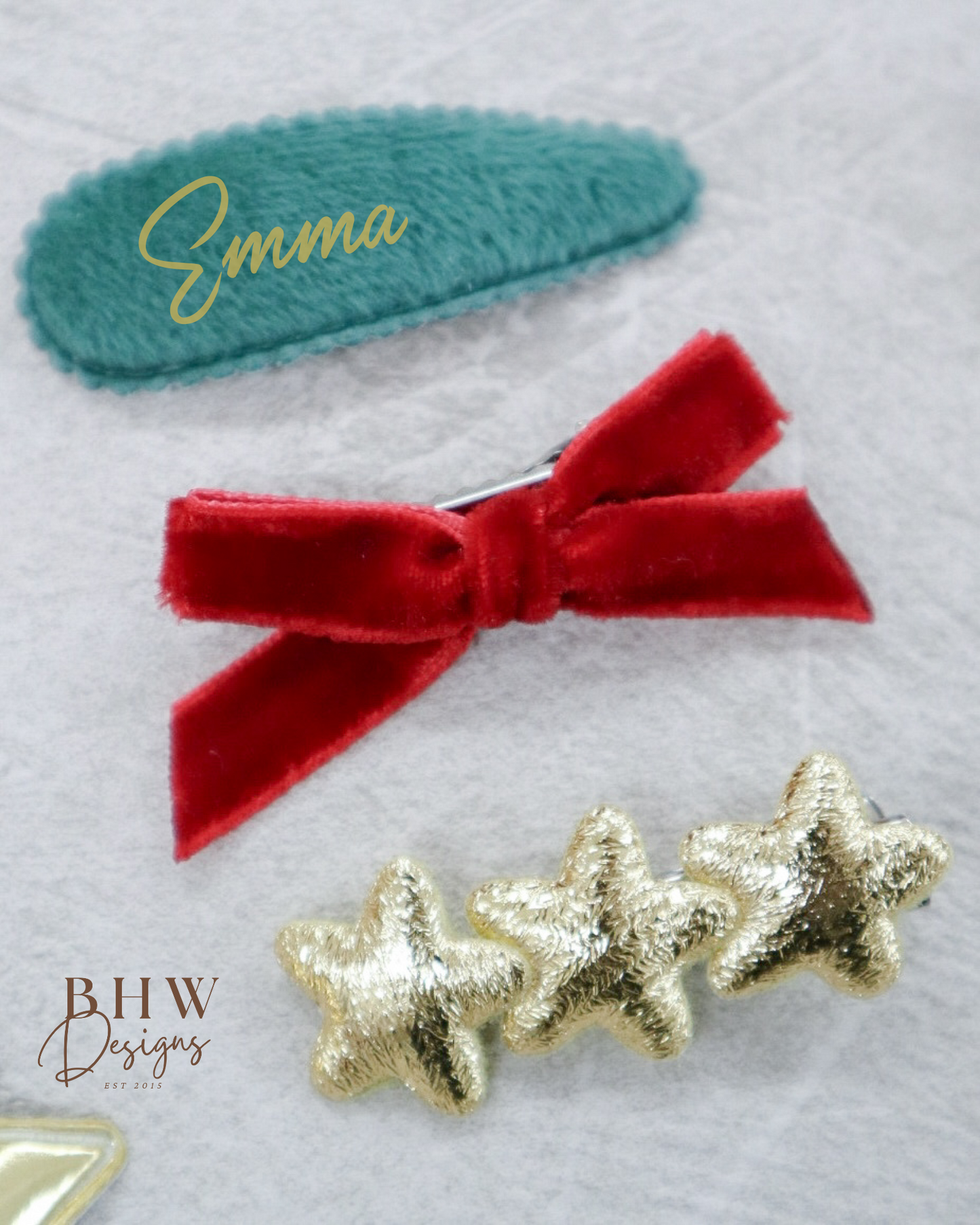 Personalised Name Hair Bow & clip set