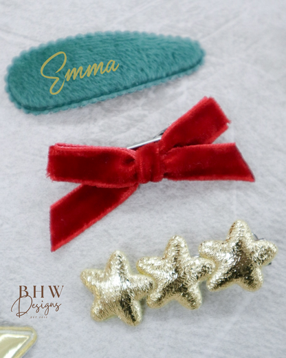 Personalised Name Hair Bow & clip set