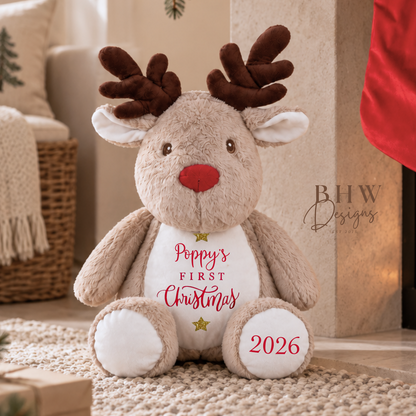Personalised First Christmas Reindeer