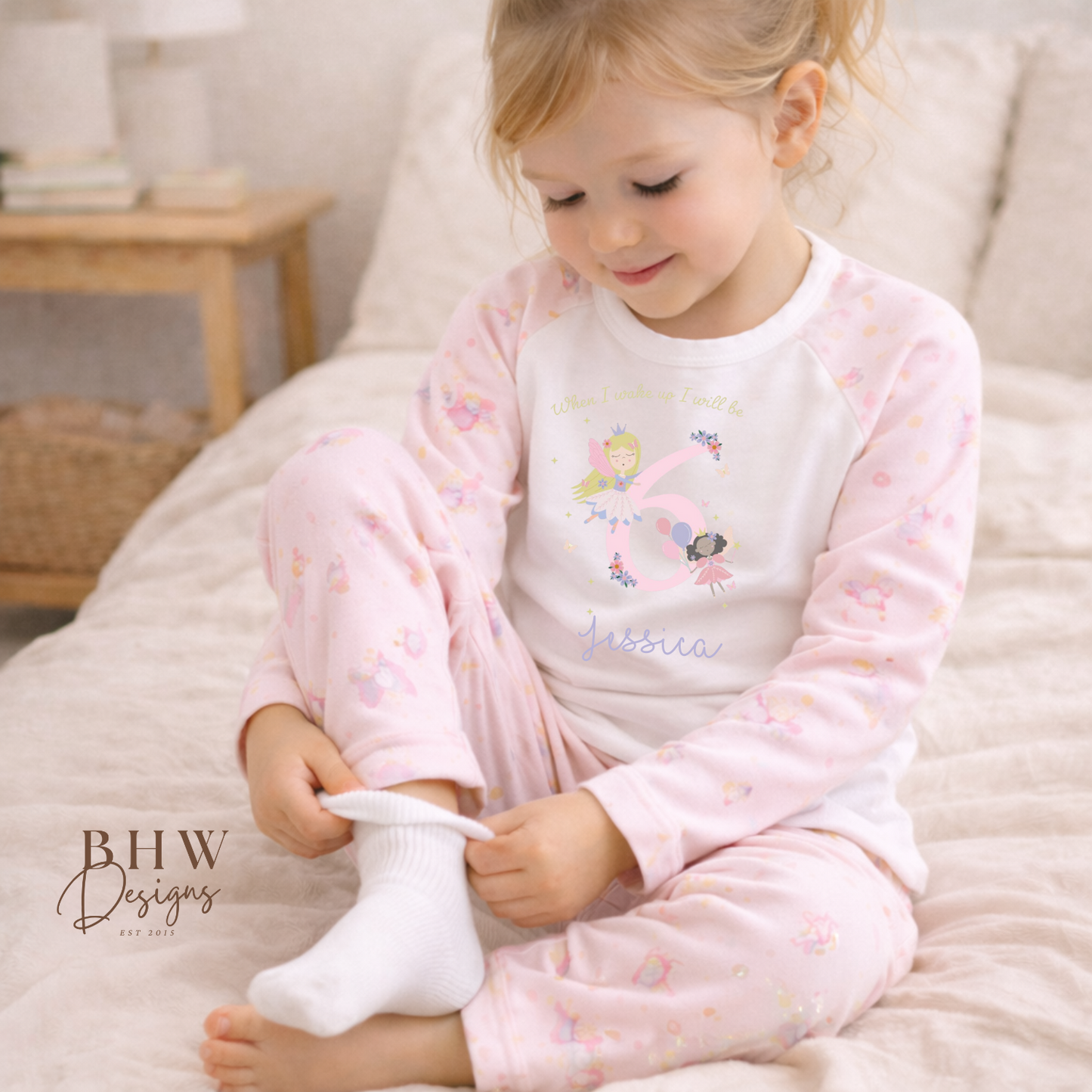 Personalised Birthday Fairy & Unicorn Pyjamas