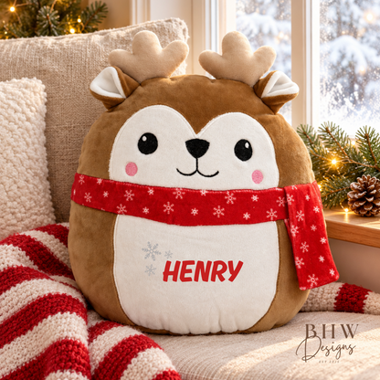 Personalised Reindeer Squishy Soft Toy