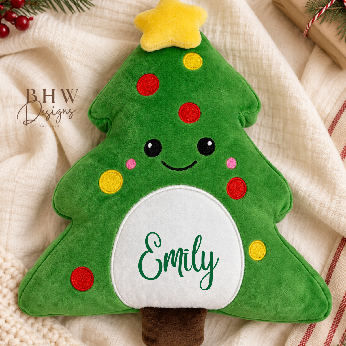 Personalised Christmas Tree Squishy Soft Toy