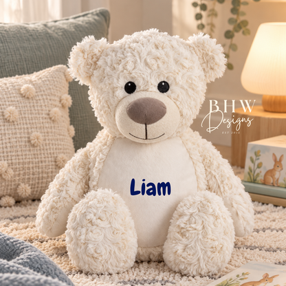 Personalise Cream Teddy Soft Toy