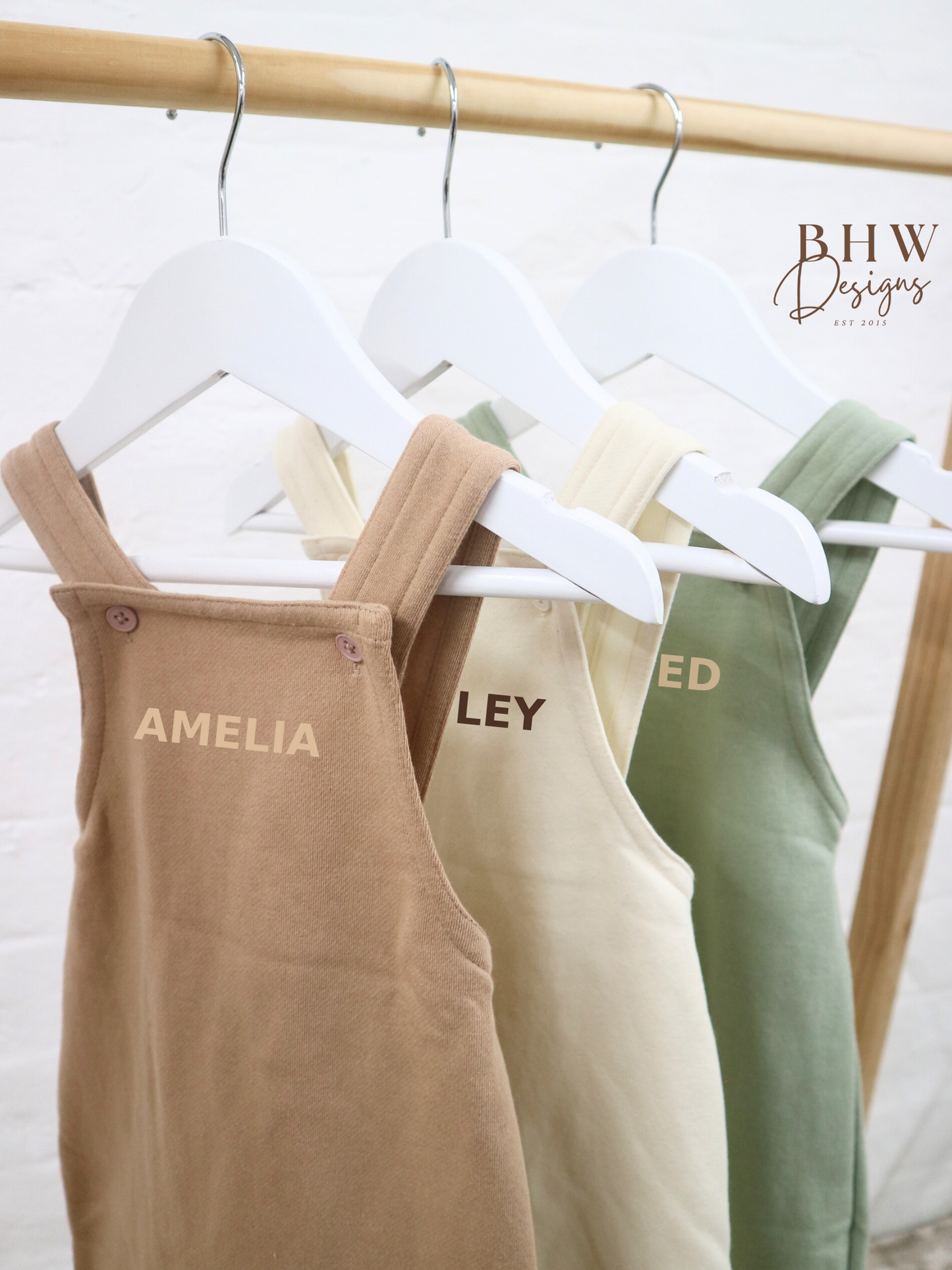 Personalised Dungarees - Stone