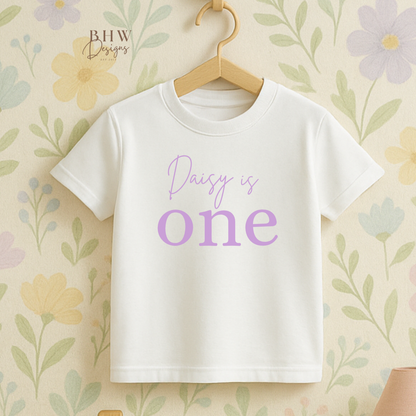 Personalised One Birthday Children's T-shirt