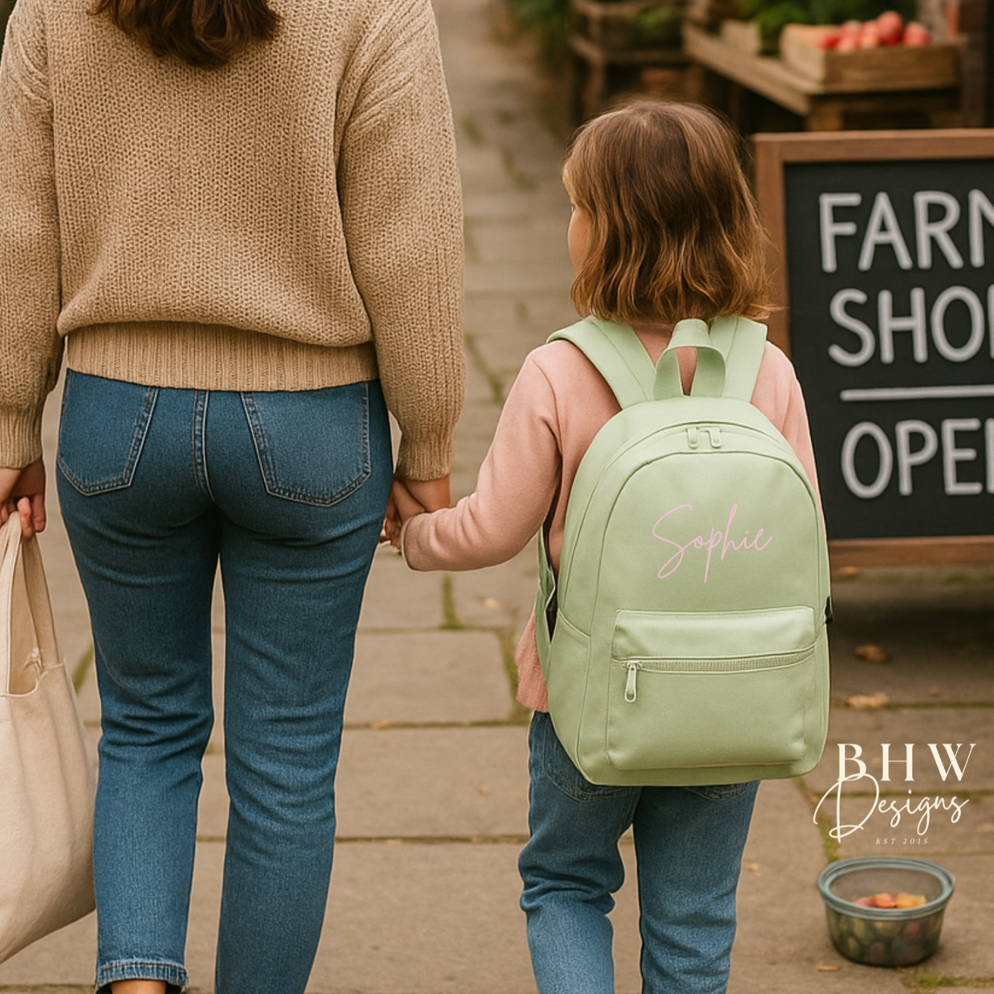 Personalised Kid's Mini Backpack - Pistachio