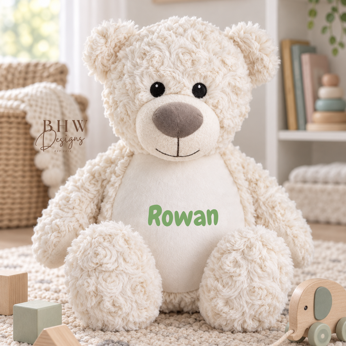 Personalise Cream Teddy Soft Toy
