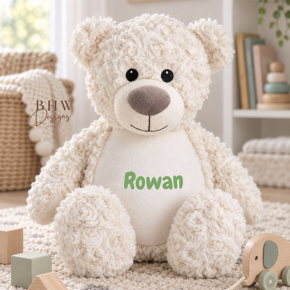 Personalise Cream Teddy Soft Toy