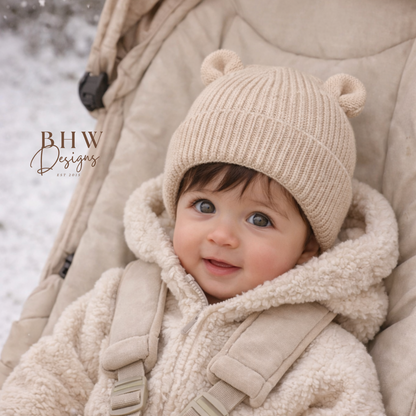 Baby Bear Beanie - Sand