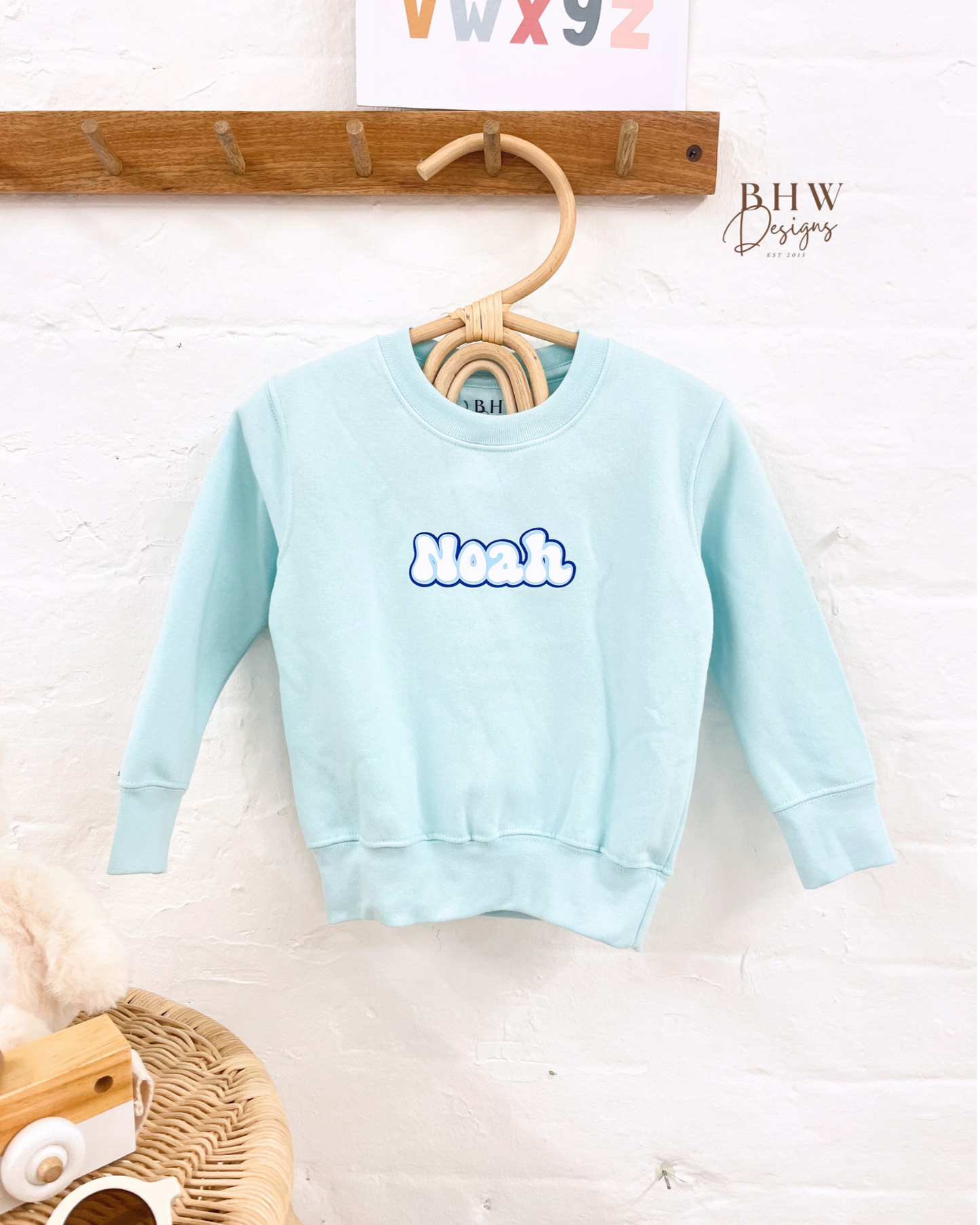 Personalised Sweatshirt - Pastel Blue