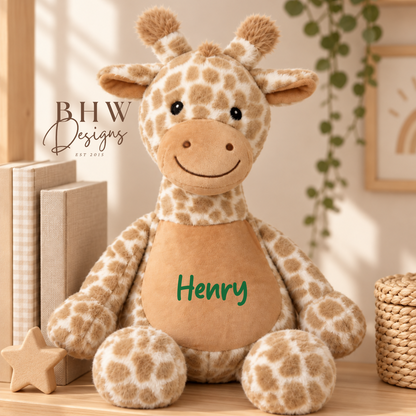 Personalised Giraffe Soft Toy