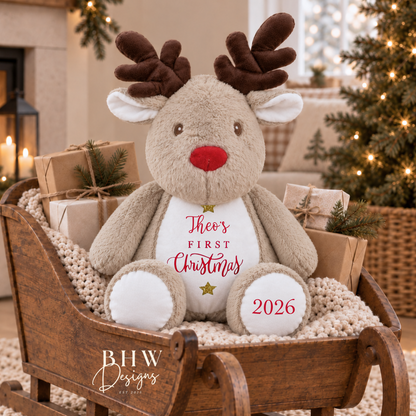 Personalised First Christmas Reindeer