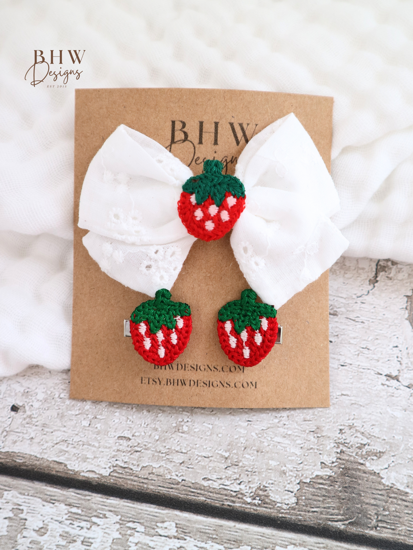 Girl's Strawberry Hair bow Set