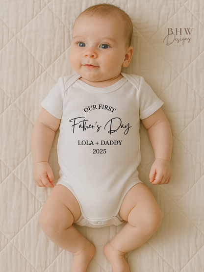 Our First Father's Day Baby Vest
