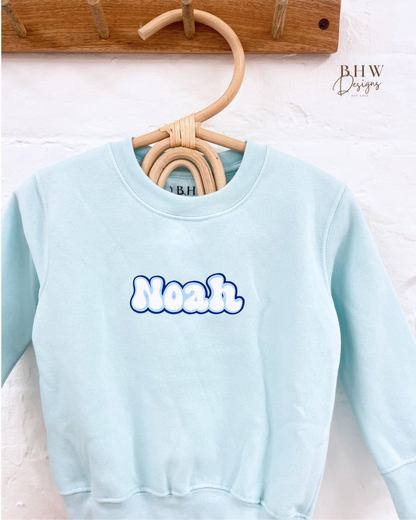 Personalised Sweatshirt - Pastel Blue
