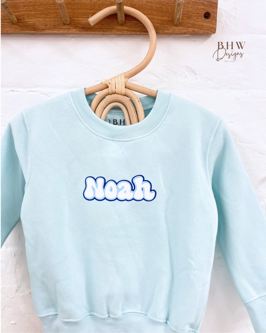 Personalised Sweatshirt - Pastel Blue