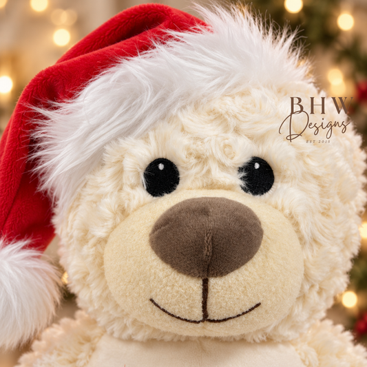 Personalised First Christmas Cream Teddy Bear