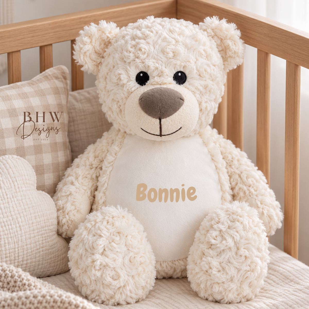 Personalise Cream Teddy Soft Toy