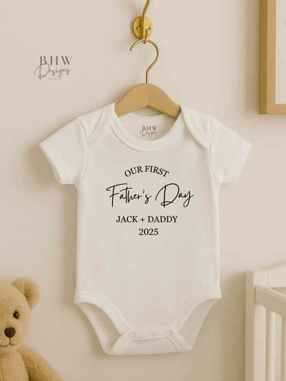 Our First Father's Day Baby Vest