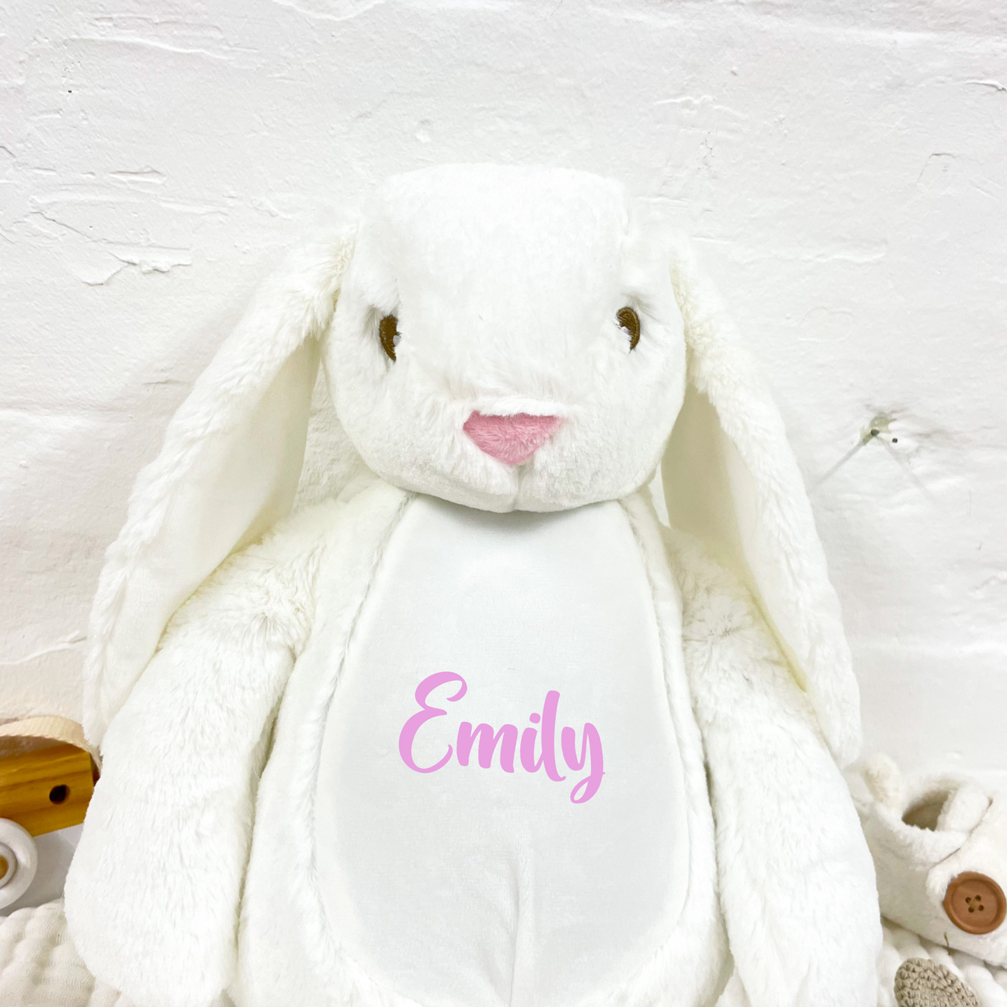 Personalised White Bunny Soft Toy