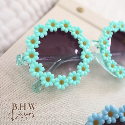 Children's Green Daisy Sunglasses