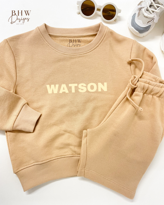 Personalised Sweater and Short Jersey Set - Sand
