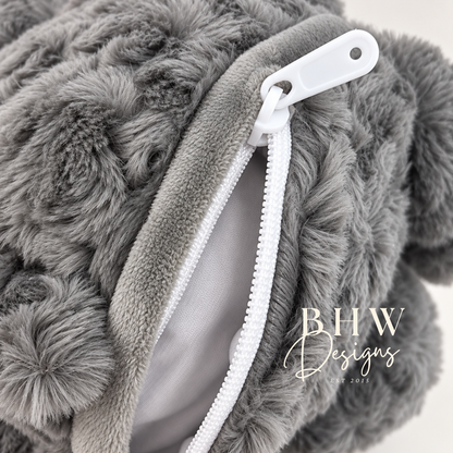 Personalised First Christmas Grey Teddy Bear
