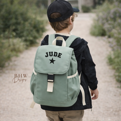 Personalised Kid's Adventure Backpack - Sage Green