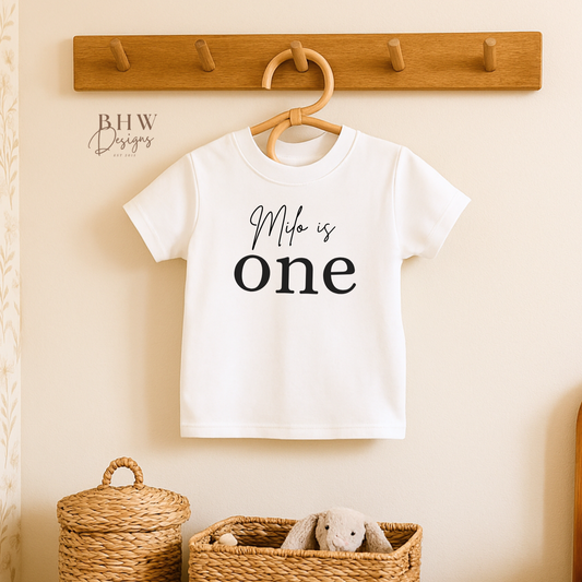 Personalised One Birthday Children's T-shirt