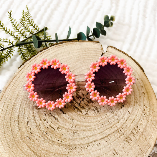 Children's Pink Daisy Sunglasses