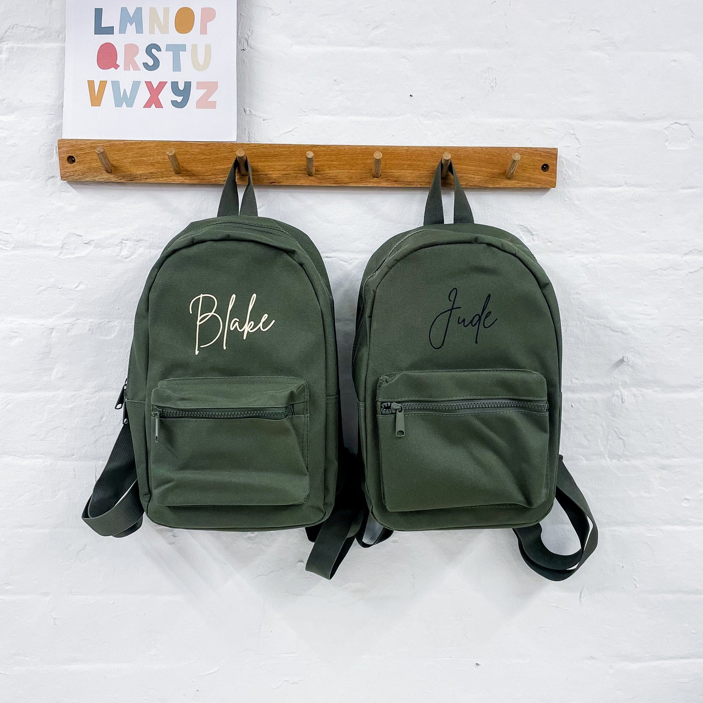 Personalised Kid's Mini Backpack - Olive Green
