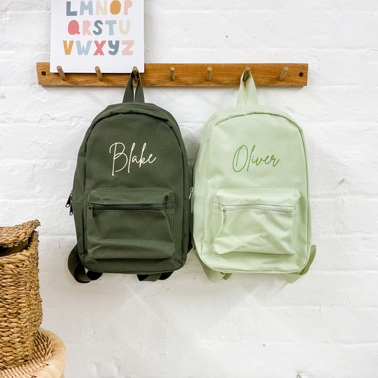 Personalised Kid's Mini Backpack - Pistachio