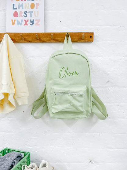 Personalised Kid's Mini Backpack - Pistachio