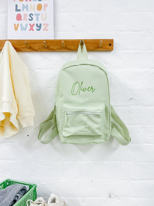 Personalised Kid's Mini Backpack - Pistachio