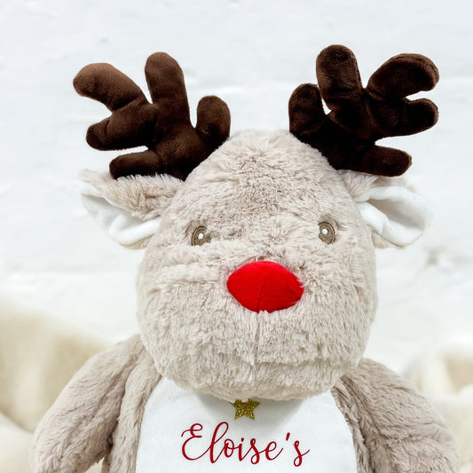 Personalised First Christmas 2025 Reindeer Large Teddy