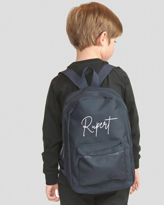Personalised Kid's Mini Backpack - Navy