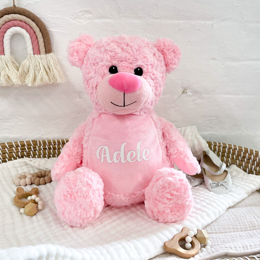 Personalise Pink Teddy Soft Toy