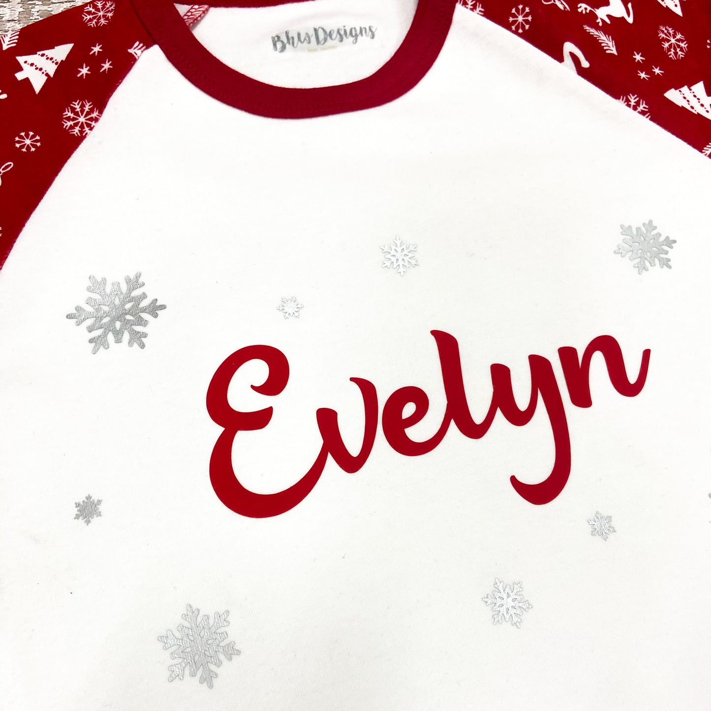 Personalised Red Christmas Pyjamas