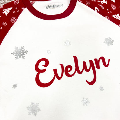 Personalised Red Christmas Pyjamas