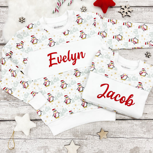 Personalised Kid's Penguin Sweatshirt
