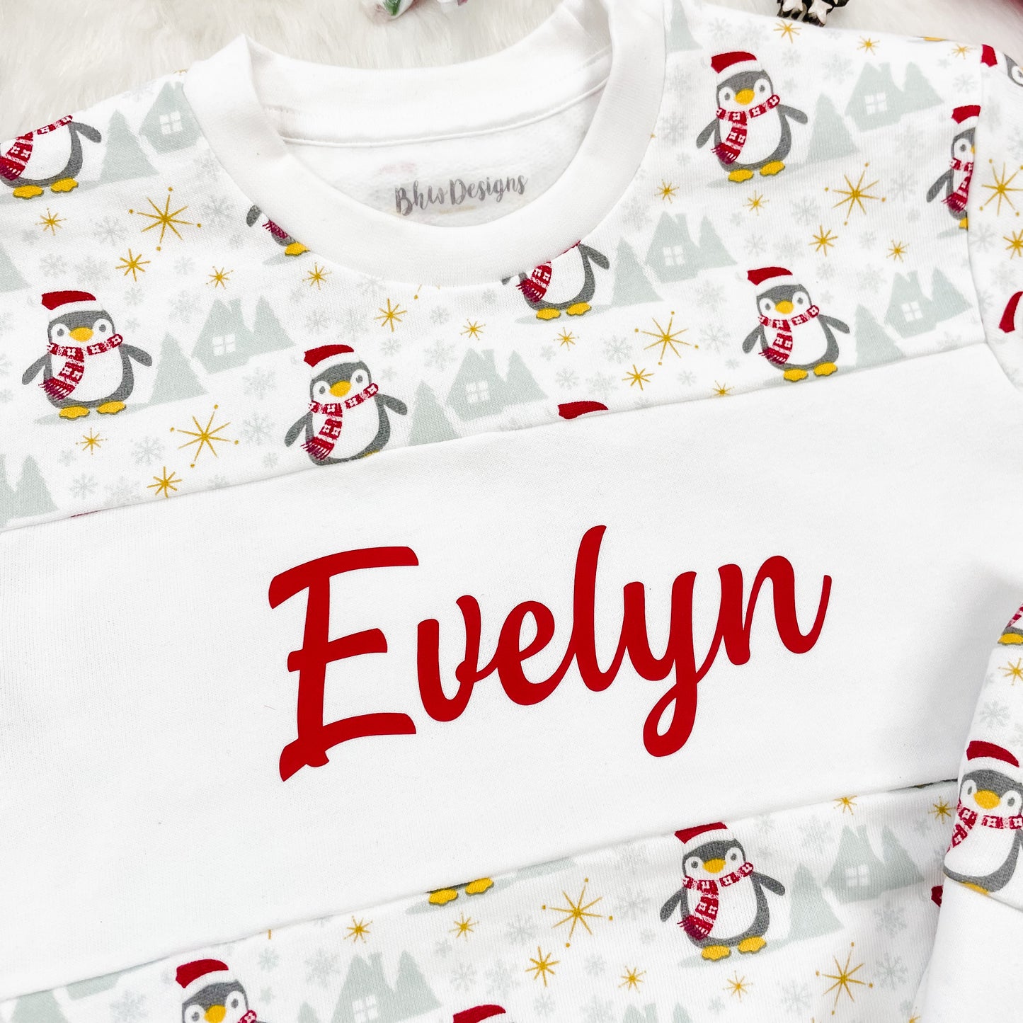 Personalised Kid's Penguin Sweatshirt