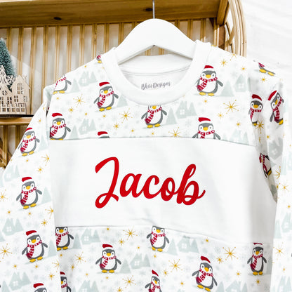 Personalised Kid's Penguin Sweatshirt