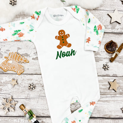 Personalised Gingerbread Man  Christmas Bodysuit