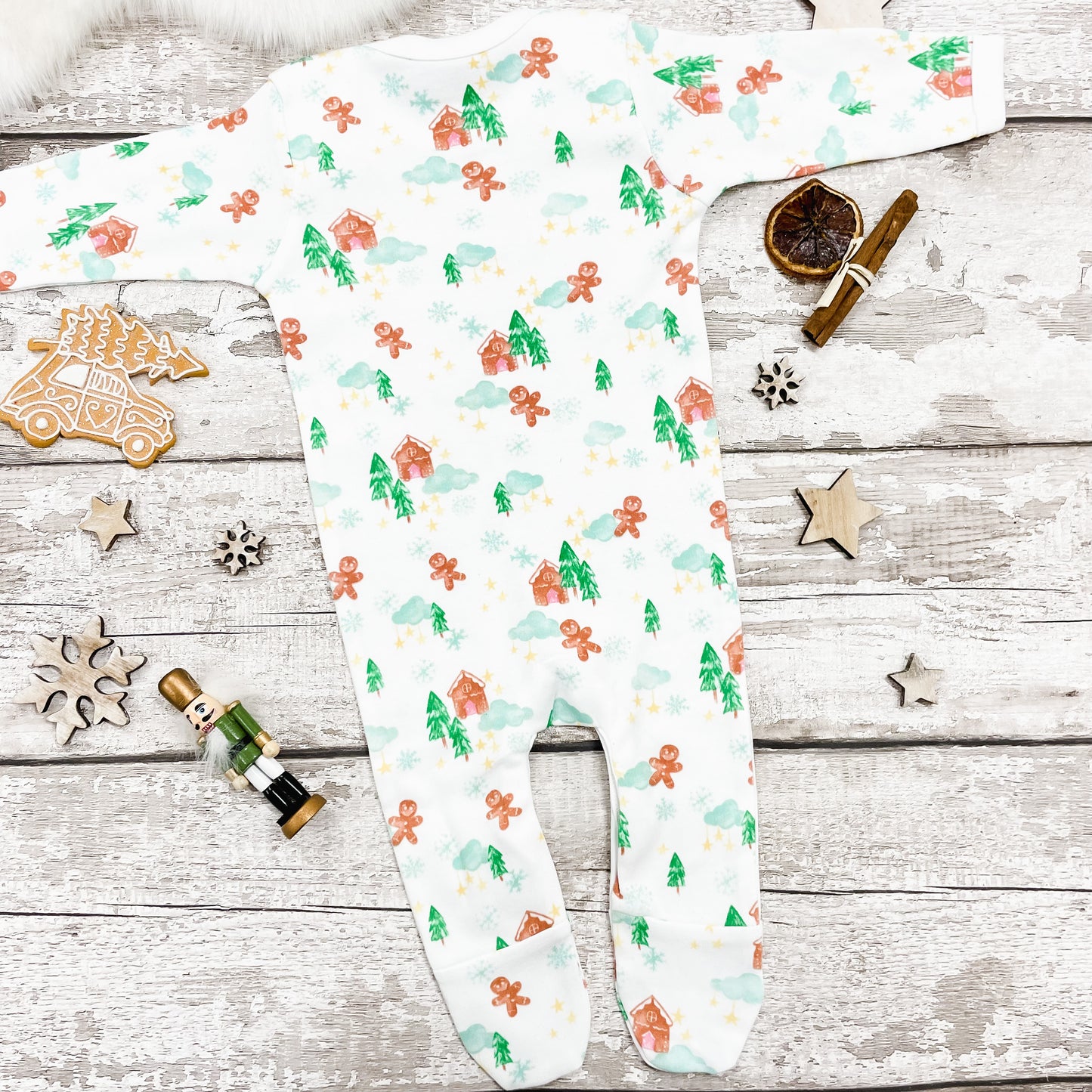 Personalised Gingerbread Man  Christmas Bodysuit