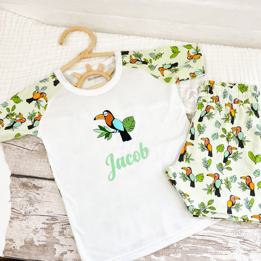 Personalised Toucan Children's Short Pyjamas