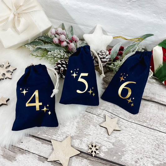 Advent Calendar Fill your own Bags 1-24 - Navy