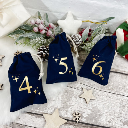 Advent Calendar Fill your own Bags 1-24 - Navy