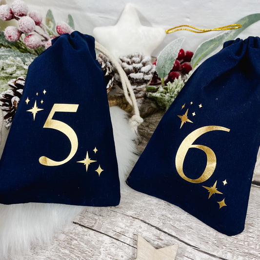 Advent Calendar Fill your own Bags 1-24 - Navy